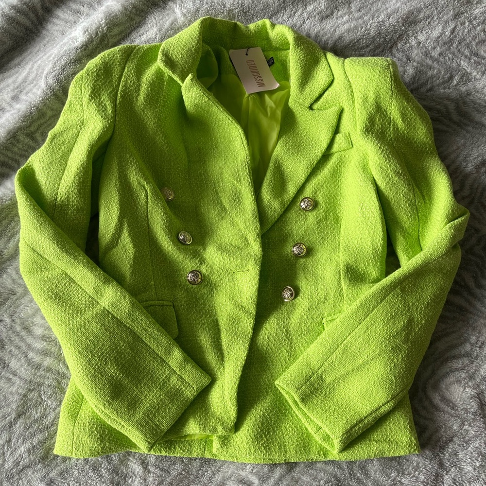 Missguided Lime Green Blazer